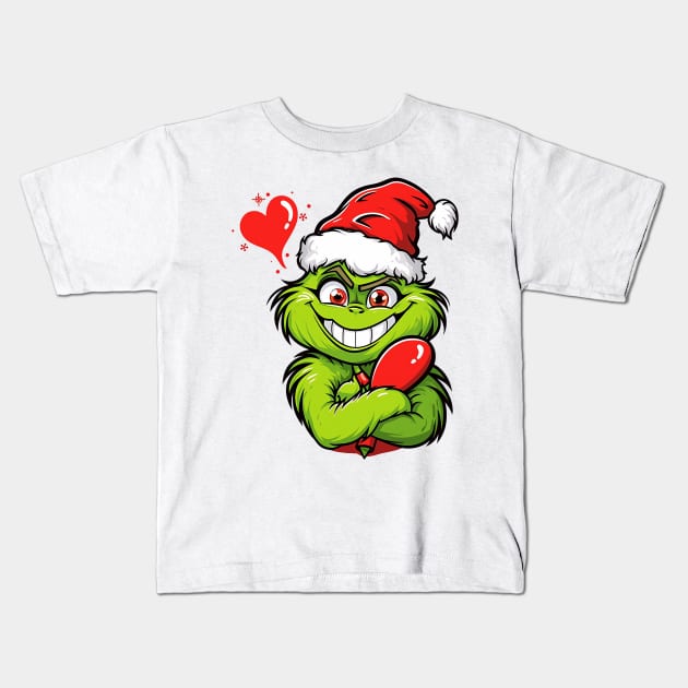 grinch Kids T-Shirt by piratesnow